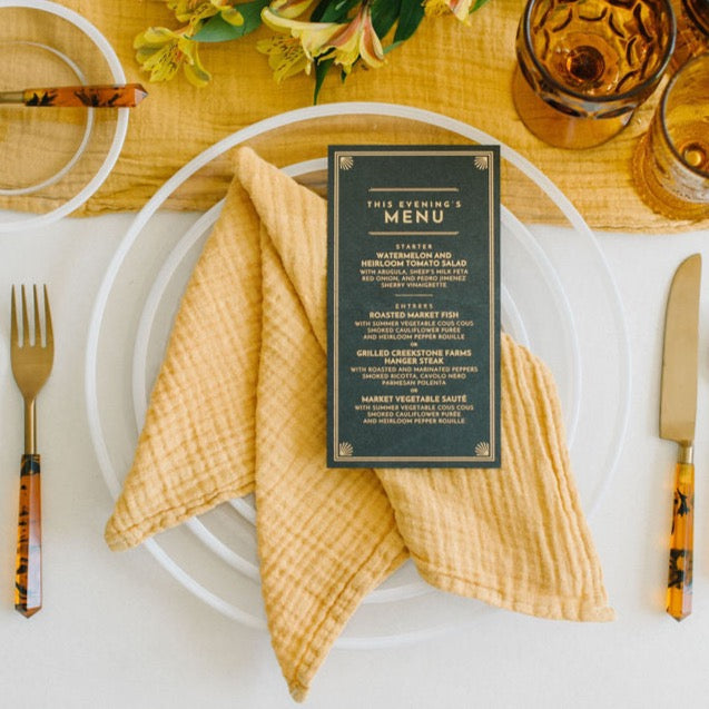 Organic Cotton Napkins – Oro (Set of 4)