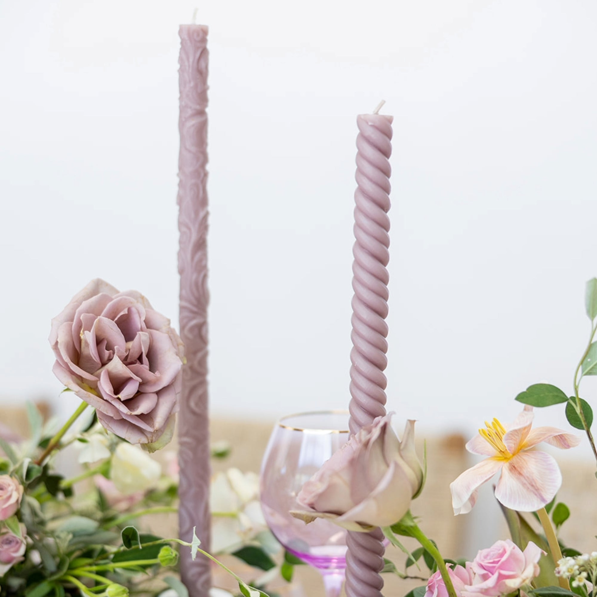 Flora Tapers – Smoked Lilac