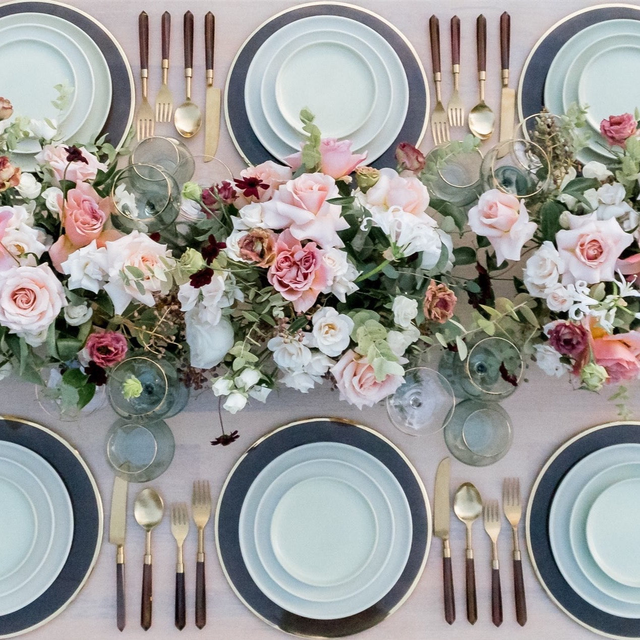 Prism Flatware – Charcoal + Gold (6-Piece Set)