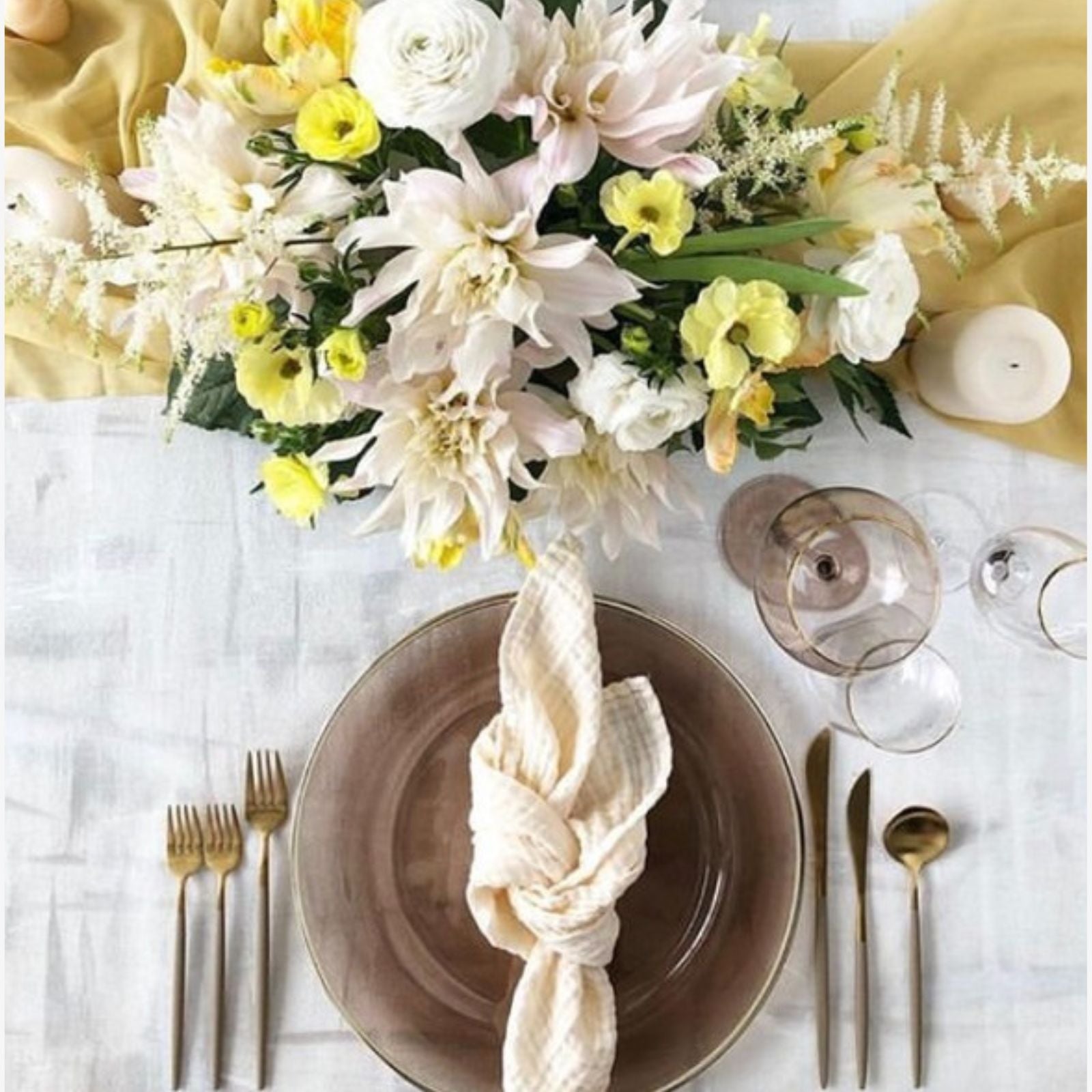 Siren Short Stemless Goblets – Fawn with Gold Rim (Set of 4)