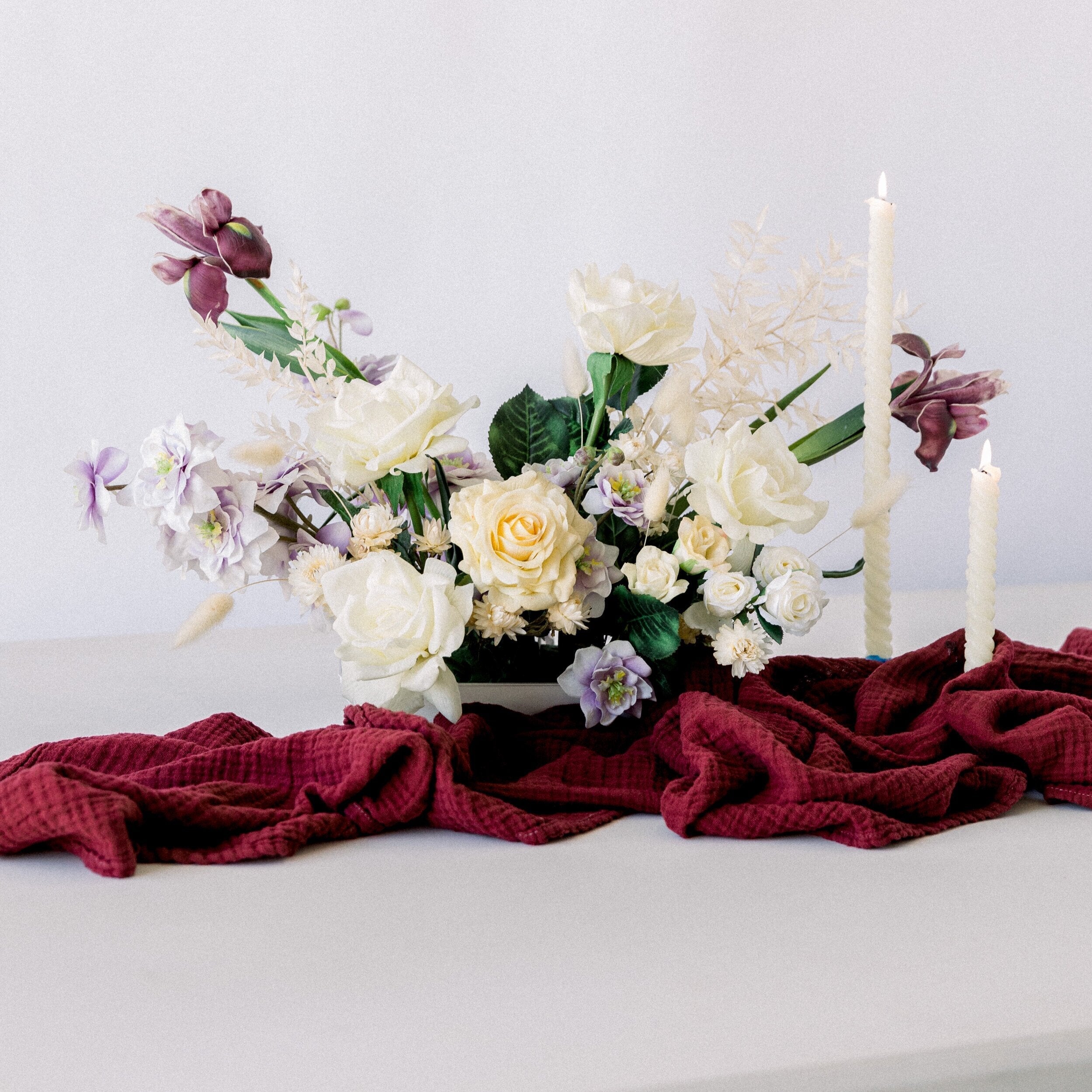 Organic Cotton Table Runner – Bordeaux