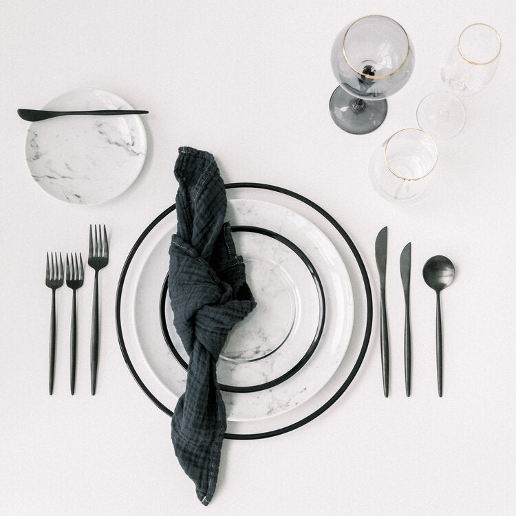 Organic Cotton Napkins – Charcoal (Set of 4)