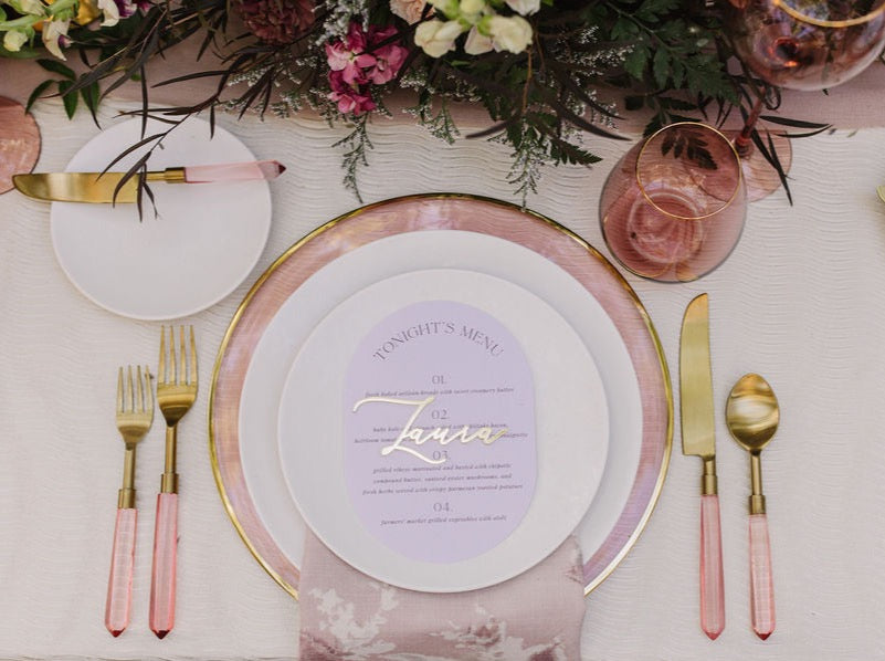 Prism Flatware – Rosewater + Gold (6-Piece Set)