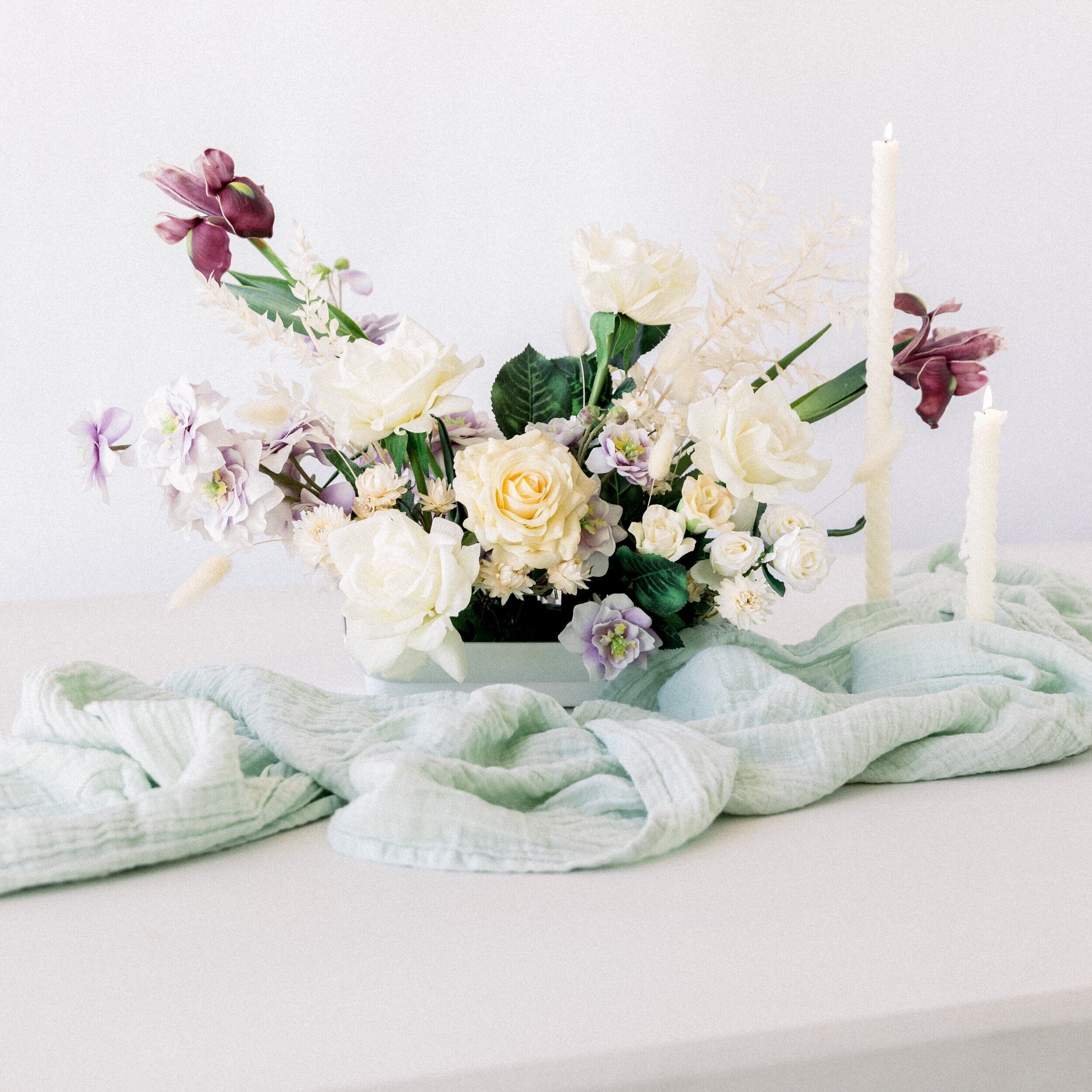 Organic Cotton Table Runner – Sage