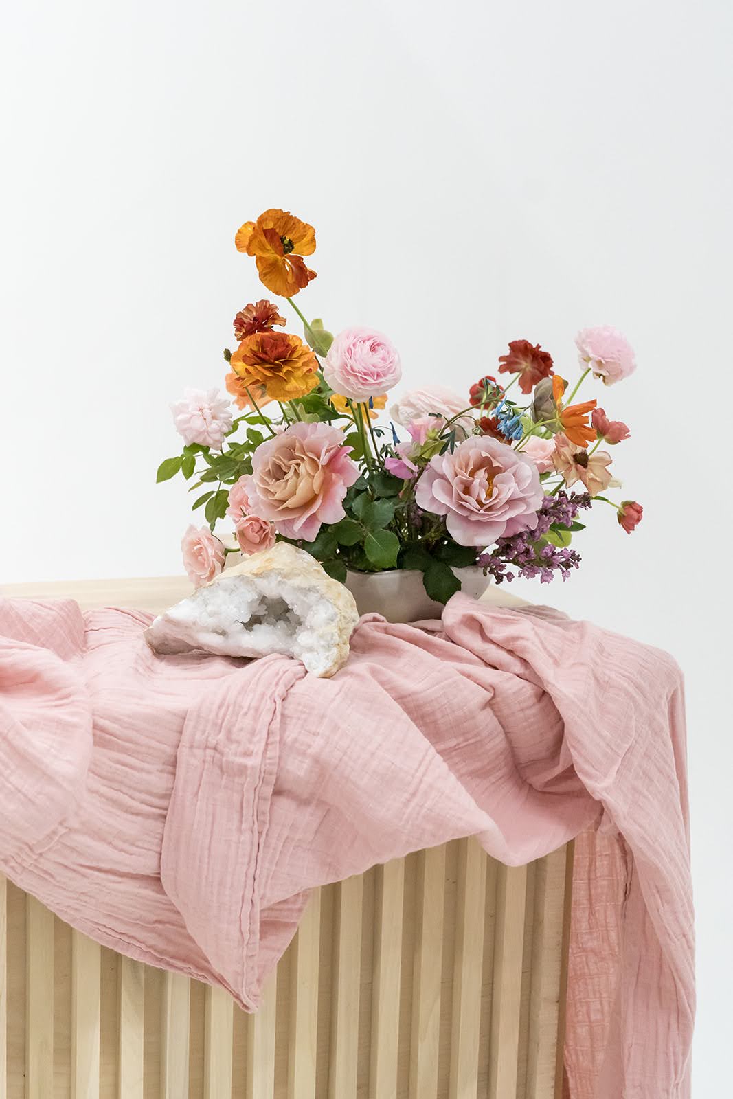 Organic Cotton Table Runner – Rosewater