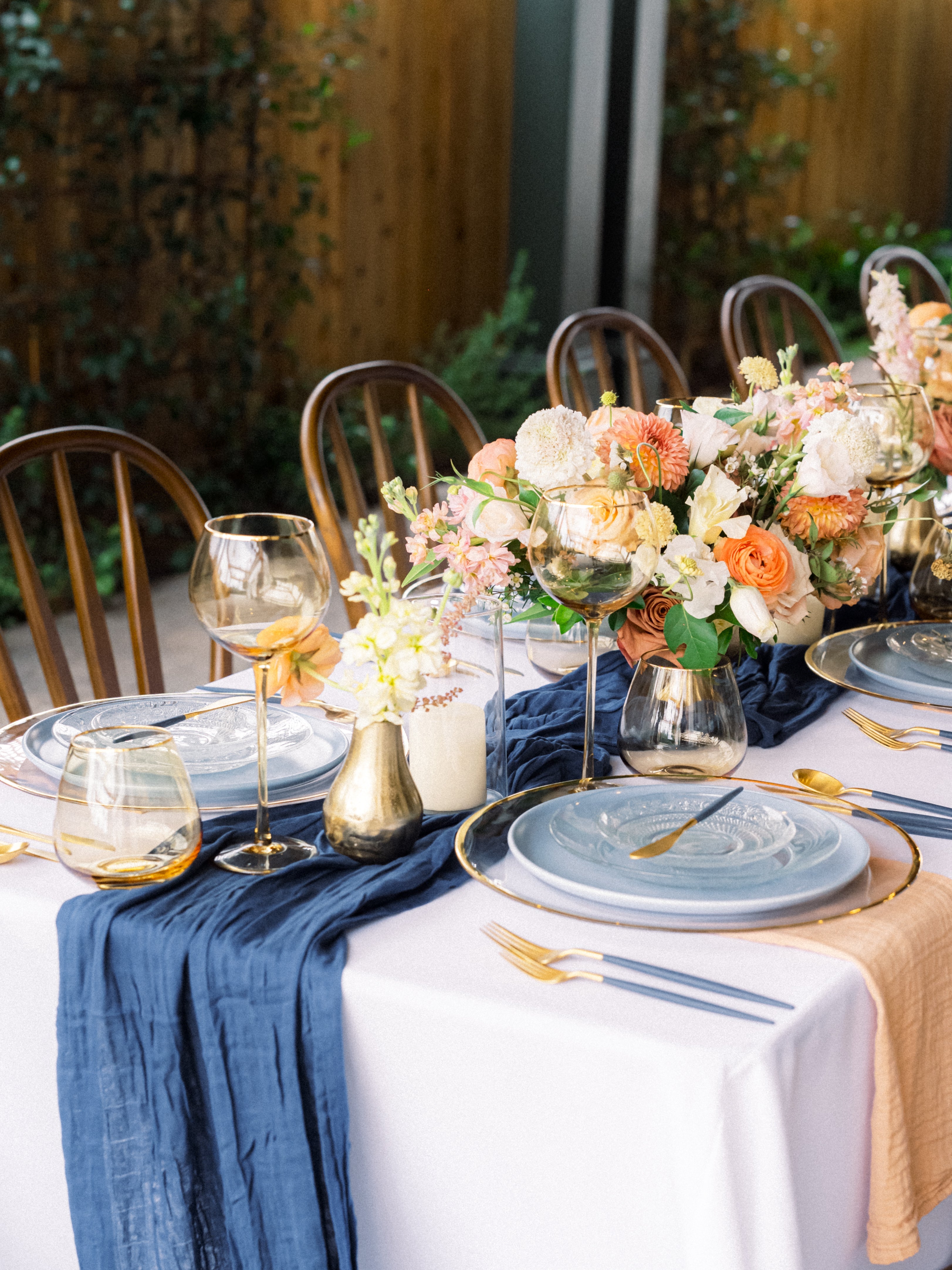 Organic Cotton Table Runner – Atlantic Blue