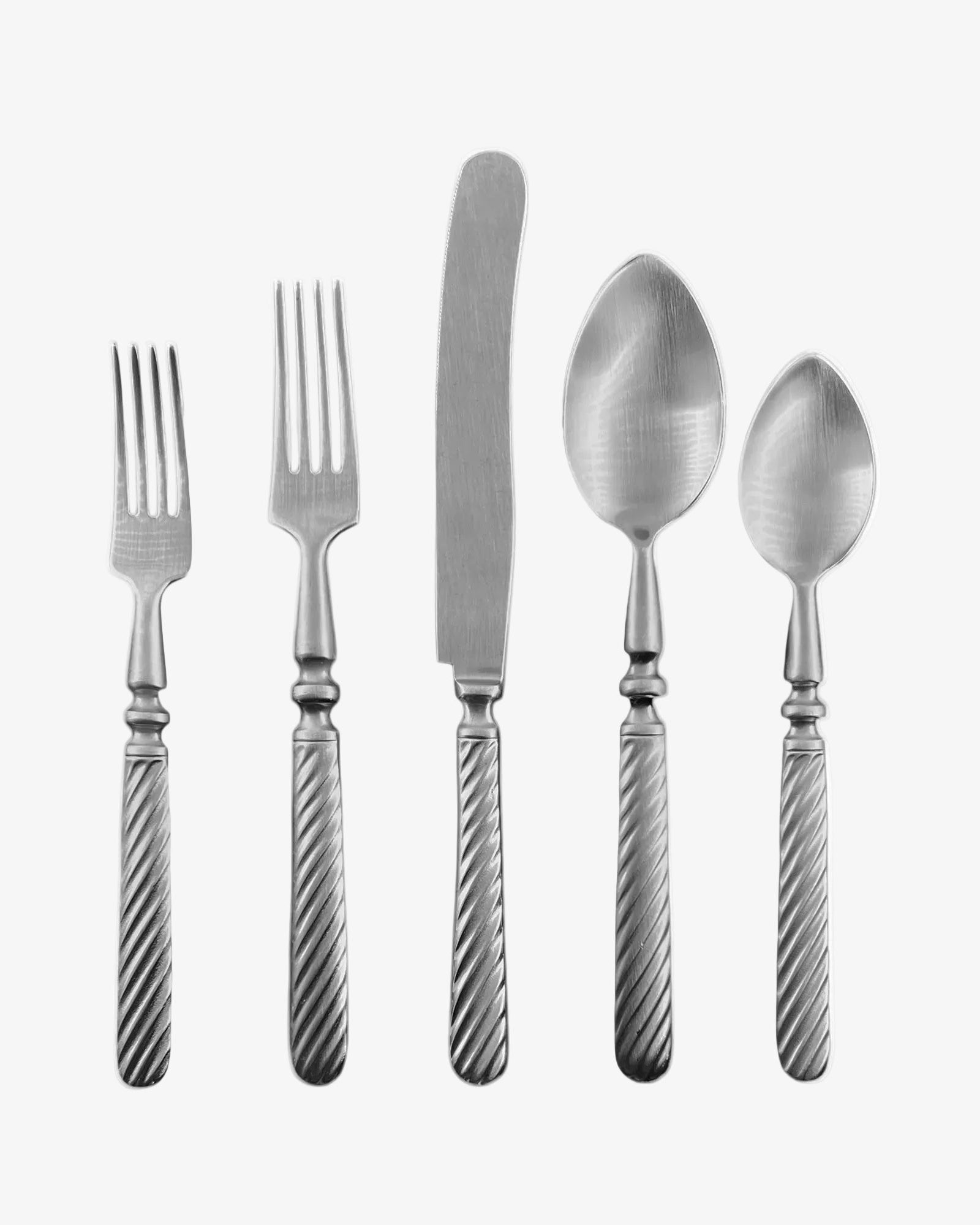 Marcigny Brushed Stainless Steel 5 Piece Cutlery Set - Service for 1