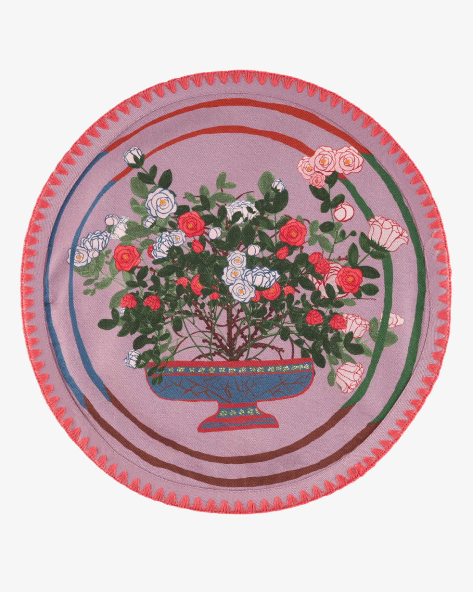 6 Round Placemats La Vie en Rose