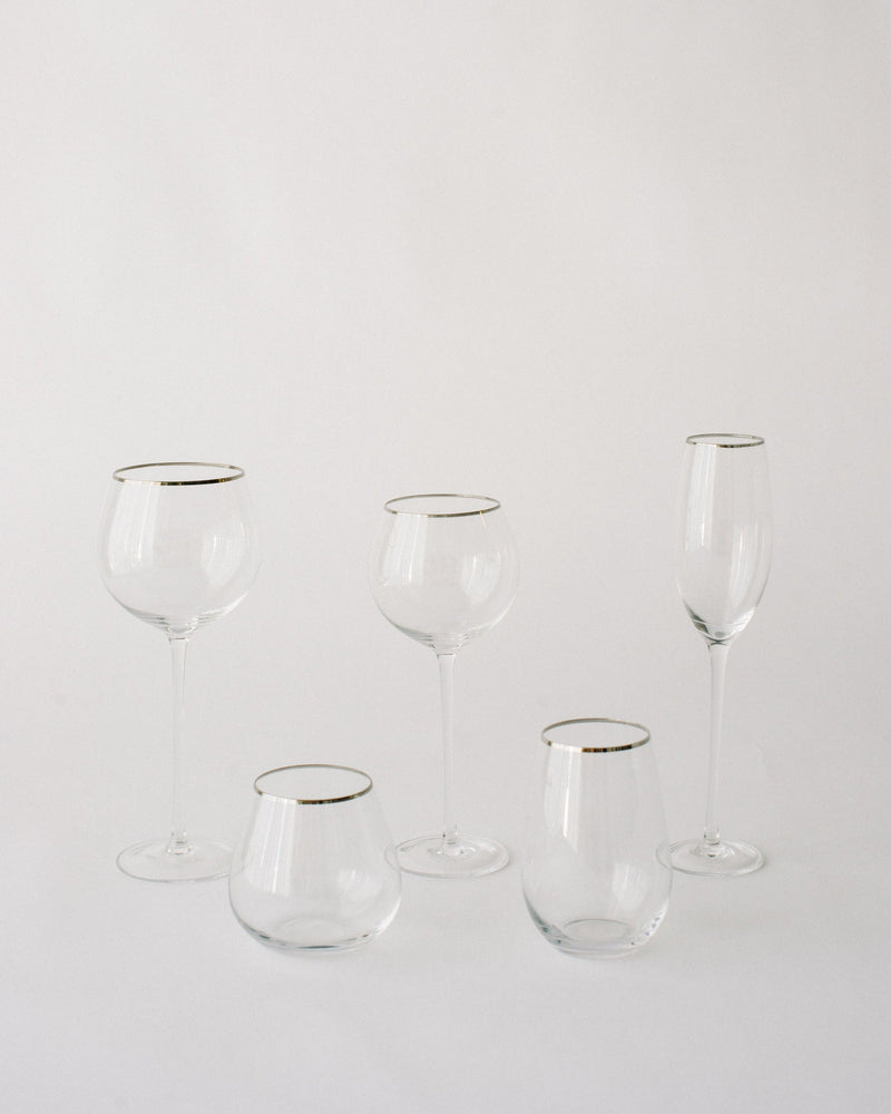 SIREN STEMWARE // CLEAR + PLATINUM