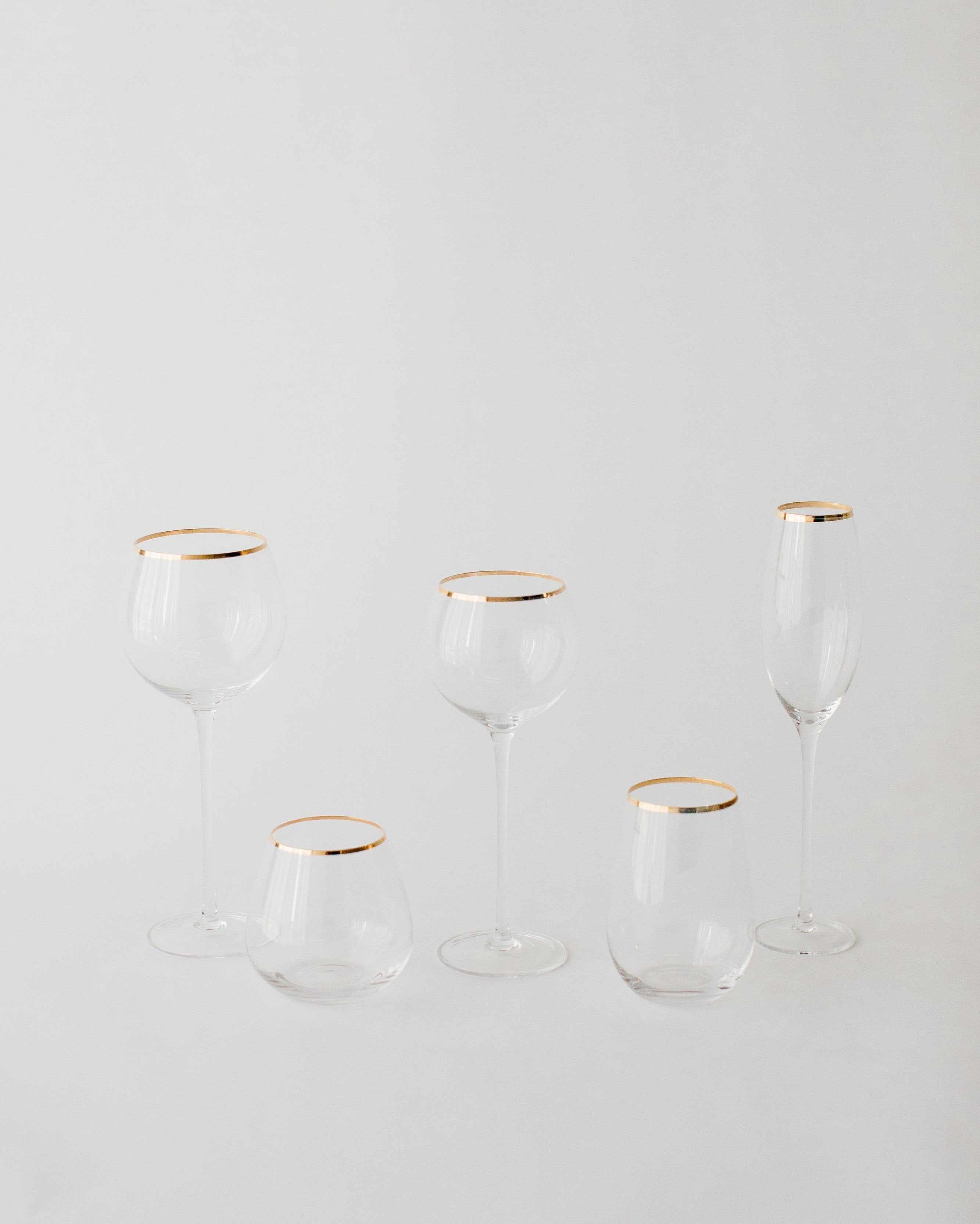 SIREN STEMWARE // CLEAR+GOLD