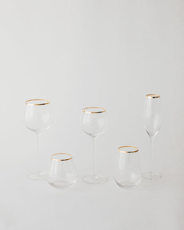 SIREN STEMWARE // CLEAR+GOLD