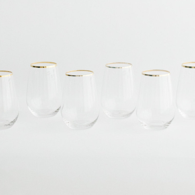 SIREN STEMWARE // CLEAR+GOLD