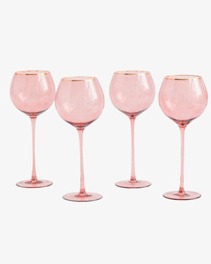 Siren White Wine Goblets – Pinot with Gold Rim (Set of 4)