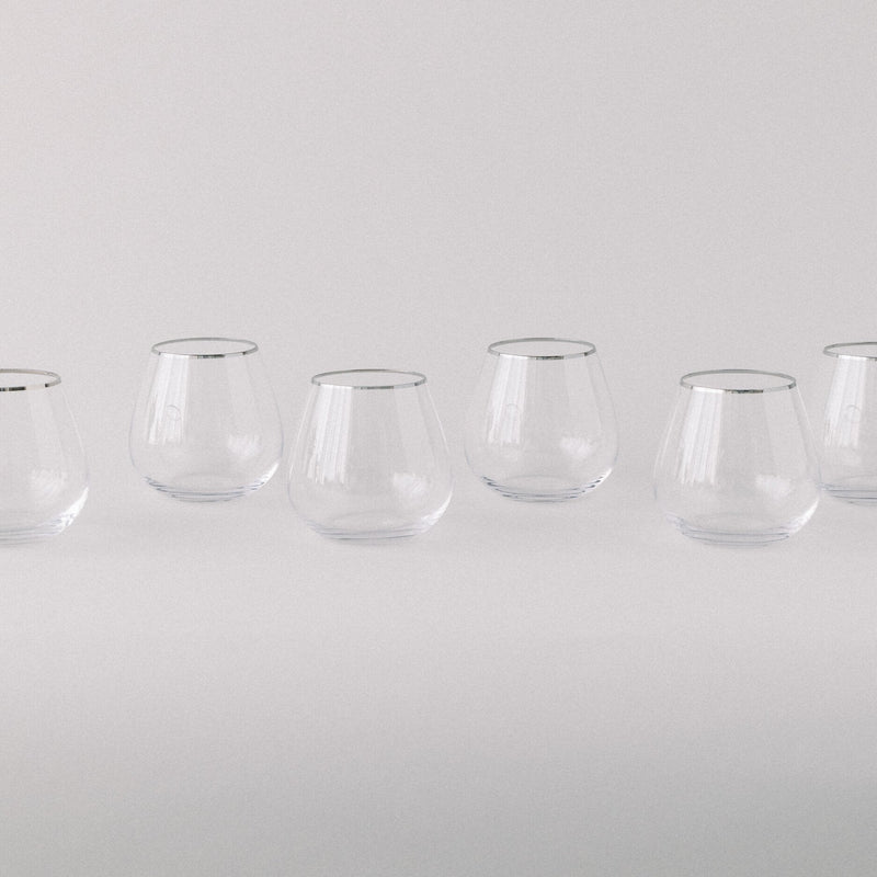 SIREN STEMWARE // CLEAR + PLATINUM