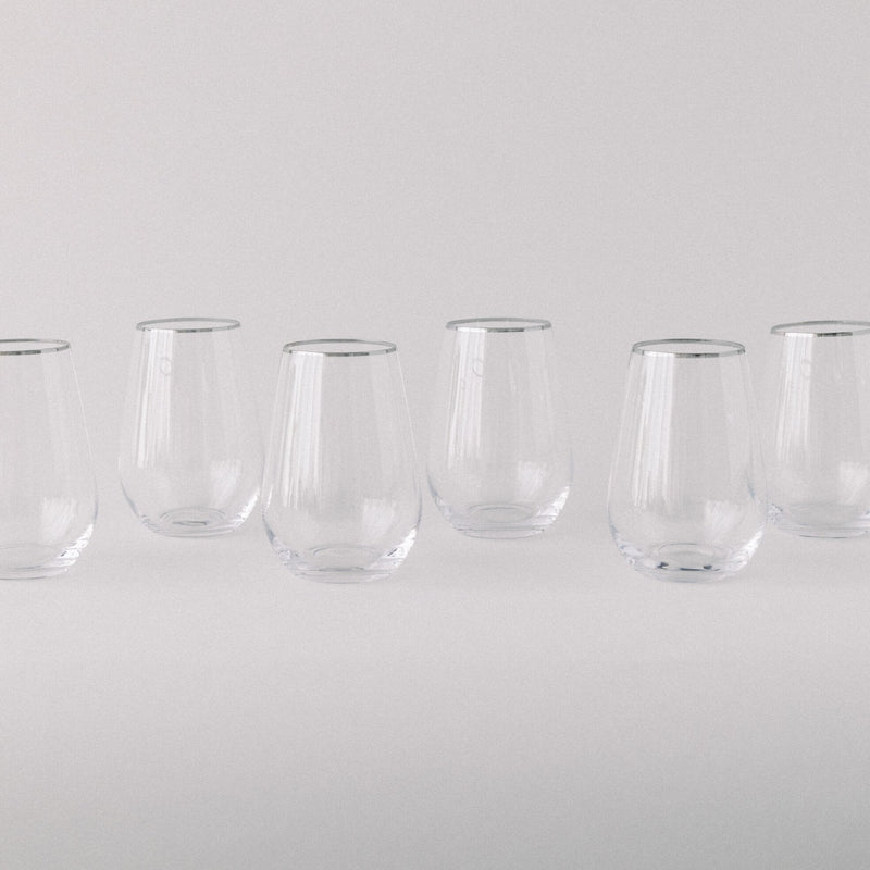 SIREN STEMWARE // CLEAR + PLATINUM