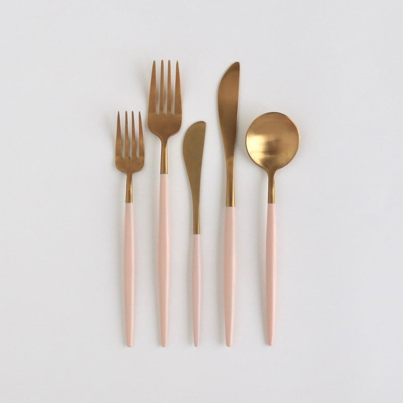 LUNA FLATWARE // PINK + GOLD