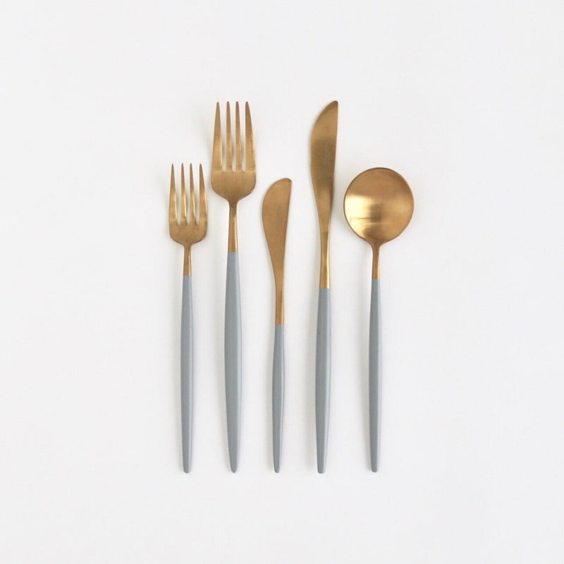 LUNA FLATWARE // GREY + GOLD